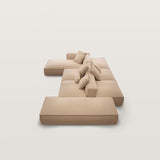 Minimally Styled Frosted Cloth Movable Double-sided Sofa