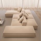 Minimally Styled Frosted Cloth Movable Double-sided Sofa
