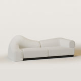 Living Room Lamb Wool Shaped Curved Sofa Bed
