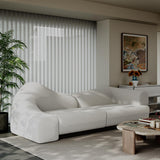 Living Room Lamb Wool Shaped Curved Sofa Bed