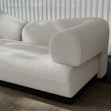 Living Room Lamb Wool Shaped Curved Sofa Bed