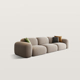 Frosted Velvet Cat Scratch Fabric Living Room Straight Sofa