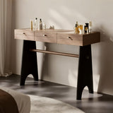 Bedroom Flip Style Makeup Vanity with Glass Tabletop