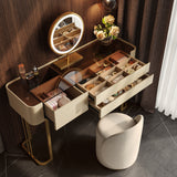 Light Luxury Makeup Vanity Desk Lighted Dressing Table Set