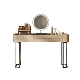 Bedside Integrated Storage Makeup Vanity with Glass Top