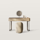 Bedside Integrated Storage Makeup Vanity with Glass Top