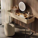 Bedside Integrated Storage Makeup Vanity with Glass Top