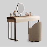 Makeup Vanity with Makeup Mirror and Stainless Steel Legs