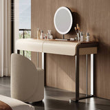 Makeup Vanity with Makeup Mirror and Stainless Steel Legs