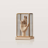 Geometric Art Ornament with Glass Cover for Bookshelf Desk