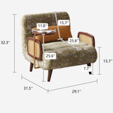 Folding Sofa Bed with Linen Fabric for Living Room Bedroom