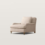 Linen Fabric Single Sofa French Country Retro Style