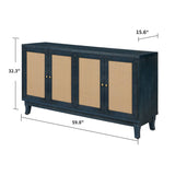 59inch Large Rattan Sideboard Buffet Cabinet with Storage