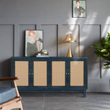 59inch Large Rattan Sideboard Buffet Cabinet with Storage