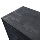 Sideboard Cabinet with Adjustable Storage Wooden Carved Handle