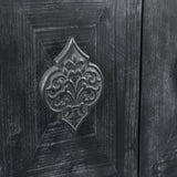 Sideboard Cabinet with Adjustable Storage Wooden Carved Handle