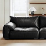 Straight-row Leather Sofa Italian Light Luxury Modular Sofa