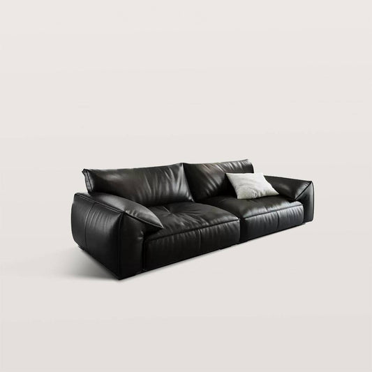 Straight-row Leather Sofa Italian Light Luxury Modular Sofa