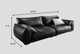 Straight-row Leather Sofa Italian Light Luxury Modular Sofa