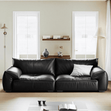 Straight-row Leather Sofa Italian Light Luxury Modular Sofa