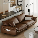 Minimalist Straight-row Sofa with Side Pocket for Living Room