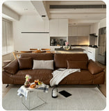 Minimalist Straight-row Sofa with Side Pocket for Living Room