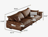Minimalist Straight-row Sofa with Side Pocket for Living Room