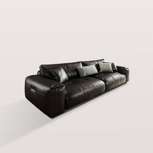 Soft Straight-row Leather Sofa for Living Room