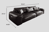 Soft Straight-row Leather Sofa for Living Room