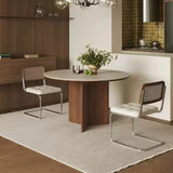 Rock Board Small Round Table Walnut Dining Table