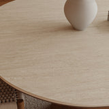 Square Wood Pedestal Dining Table for 4 Seater
