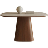 Square Wood Pedestal Dining Table for 4 Seater