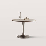 Tulip Table Medieval Round Dining Table Made of Rock Slab
