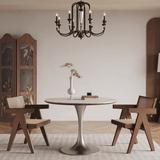 Tulip Table Medieval Round Dining Table Made of Rock Slab