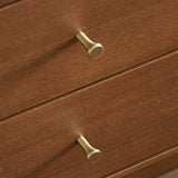 Solid Wood Nightstand with 2 Storage Cabinets