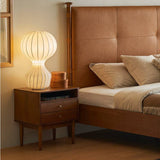 Solid Wood Nightstand with 2 Storage Cabinets