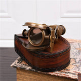 Retro Brass Compass Mini Telescope Study Room Decoration
