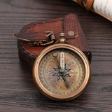 Retro Brass Compass Mini Telescope Study Room Decoration