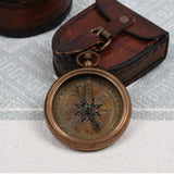 Retro Brass Compass Mini Telescope Study Room Decoration