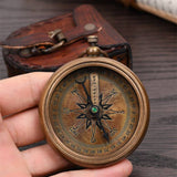 Retro Brass Compass Mini Telescope Study Room Decoration