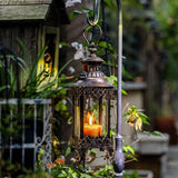 Retro Iron Candlestick Ornament Outdoor Camping Windproof Lamp