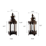 Retro Iron Candlestick Ornament Outdoor Camping Windproof Lamp