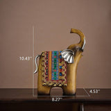 Mid-style Retro Imitation Wood Elephant Art Ornament