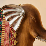 Mid-style Retro Imitation Wood Elephant Art Ornament