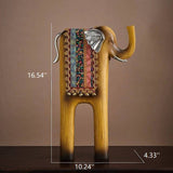 Mid-style Retro Imitation Wood Elephant Art Ornament