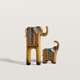 Mid-style Retro Imitation Wood Elephant Art Ornament