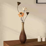 Resin Vase with Artificial Flowers Decoration for Living Room Entry
