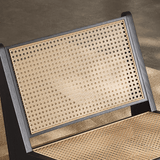 Modern Mid-Century Accent Lounge Chair with Rattan