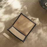 Modern Mid-Century Accent Lounge Chair with Rattan