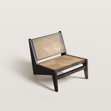 Modern Mid-Century Accent Lounge Chair with Rattan